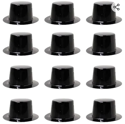 Black Mini Top Hat - 12 Pack  • $15