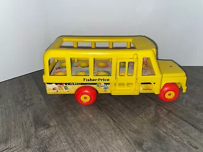 FISHER PRICE Vintage 1984 SCHOOL BUS #192 WORKS. Bus Only • $10