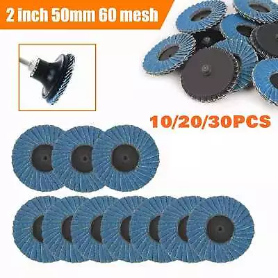 £19.99 • Buy 10/20/30 PCS Mini Flap Disc Wheels 2  60 Grit Wheel Flap Type Sanding Grinding 