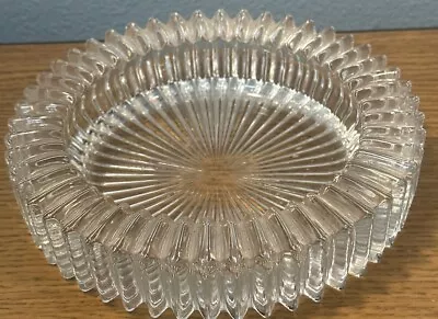 Mikasa Crystal  Diamond Fire  Wine Or Candle Base Ashtray Or Candy Dish 6  • $14.99