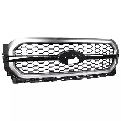 For 2021-2023 Ford F-150 Front Upper Bumper Grille Chrome+Silver ML3Z-8200-JB  • $344.99