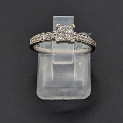 $512.71 • Buy White Gold Engagement  Ring With Diamond Ring Size L - 9ct White Gold