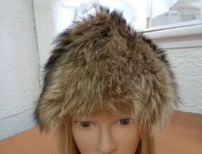 Mint Natural Raccoon Raccon Fur Hat Cap Women Woman Size All • $25.75