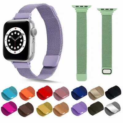 $13.04 • Buy For Apple Watch Strap Series SE 6/5/4 Magnetic Milanese Loop Band 38/40/42/44mm