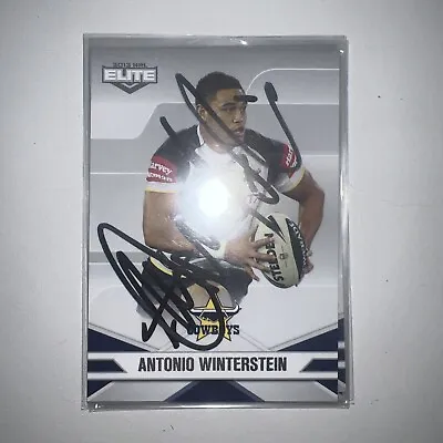 Antonio Winterstein Signed 2013 Elite NRL Card North Queensland Cowboys • $5