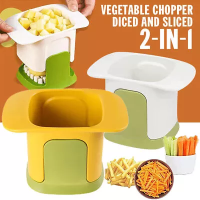 2-in-1 Food Vegetable Chopper Onion Fruit Dicer Veggie Cutter Kitchen Grater • $16.96