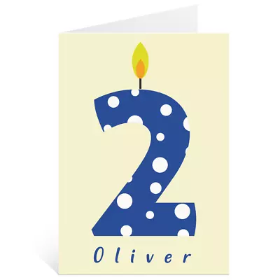 Personalised 2nd Birthday 11 Greetings Card Kids Simple 2 Years Old Boys • £2.49