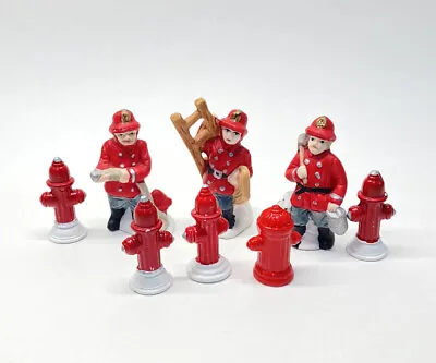 Lemax Christmas Town Figurines Red Fire Hydrant Fireman Diecast Ceramic • $19.50