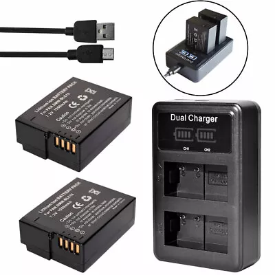 2x Battery +Charger For Panasonic DMW-BLC12 BLC12E BLC12PP Lumix DC-G90 G91 G95 • $41.79