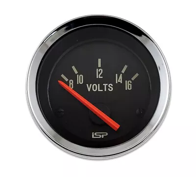 $50 • Buy Vw Isp Rally Series Black Voltmeter Gauge 2-1/16  Bug Bus Ghia Super Beetle