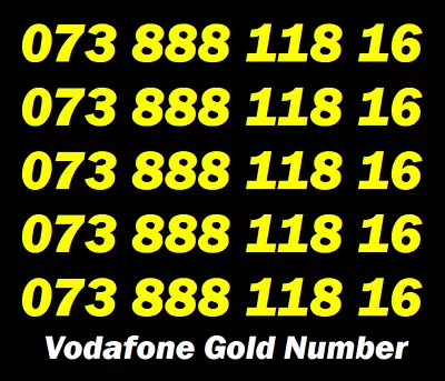 Vodafone Gold Easy Mobile Number Vip Sim Card Memorable Business Phone Golden • £29.99