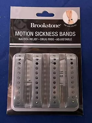 Brookstone Motion Sea Sickness Bands VR Anti Nausea Relief 4 Pack Grey Silicone • $5