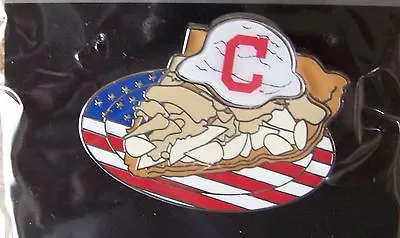 Cleveland Indians Apple Pie Ala Mode On American Flag Pin MLB • $10