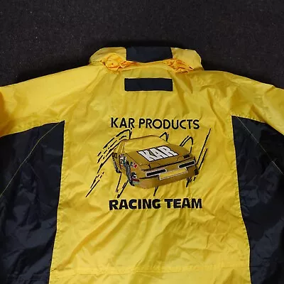 Vintage KAR Products Racing Nascar Windbreaker Jacket Mens XL Packable Hood NWT • $23.99