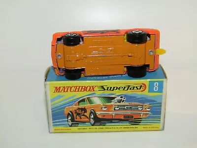 Matchbox Superfast No 8 Wildcat Dragster Rare ORANGE BASE NMIB • $101.04