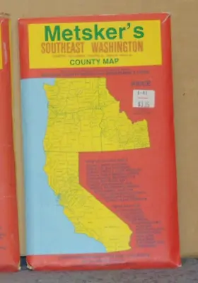 Early 1980's Metsker's Map Of Southeast Washington State • $7.99