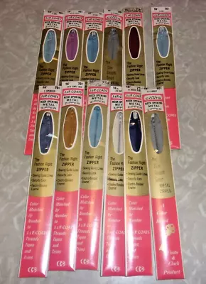 Lot 12 New Metal Zippers All 16  Mixed Colors Sewing Crafts • $12.99