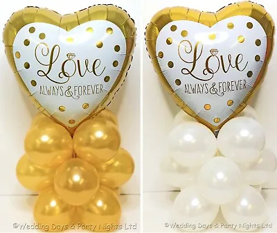 £5.75 • Buy Love Always Foil Heart Balloon Display Kit Party Table Decor Wedding Engagement