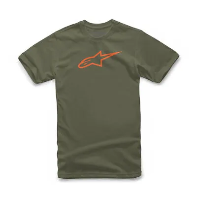 £21.95 • Buy Alpinestars Ageless Classic Tee T Shirt Military Green Orange Mens Top New Astar