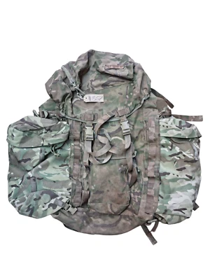 £84.95 • Buy British Army Issue MTP Multicam Short Back Bergen/Rucksack & Side Pouches #357