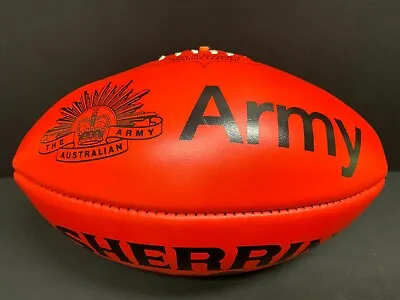 AFL SHERRIN KANGAROO BRAND LEATHER FOOTBALL Australian Army Logo Anzac   • $295