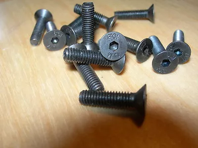 £3.49 • Buy Packs Of 10 M3 M4 M5 M6 Black Countersunk(CSK) Head Allen Socket Screws Bolts