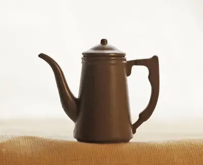 Doll House Miniature Heavy Metal Brown Coffee Pot   ~ 1:12 Scale • $5.95