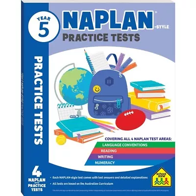 Year 5 NAPLAN-Style PRACTICE TESTS Workbook & Tests + FREE POSTAGE NEW • $16.95