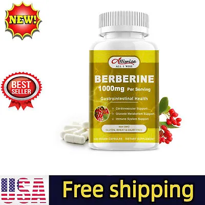 Berberine Extract High Absorption Heart Health Support Supplements 1000mg 120CAP • $20.85