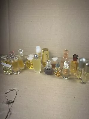 Lot Of 20 Vintage Miniature Small Size GLASS Perfume Bottles Value Of $300+ • $84.99