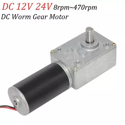 Gear Box Motor DC 12V 24V High Torque Electric Power Speed Reduce Turbine Worm • $28.49