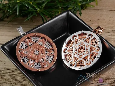 $25.05 • Buy Seed Of Life Pendant, Copper Silver Merkaba Flower Of Life Sacred Geometry E1504