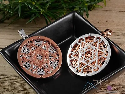 Seed Of Life Pendant Copper Silver Merkaba Flower Of Life Sacred Geometry E1504 • $25