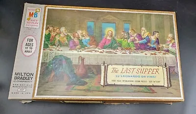 1965 Vintage MILTON BRADLEY - THE LAST SUPPER - 1000 Piece PUZZLE • $18.49