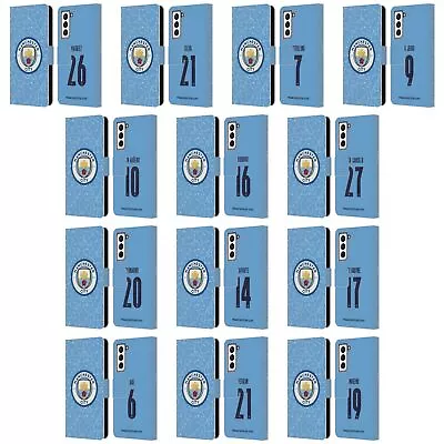 Man City Fc 2020/21 Players Home Kit Group 1 Leather Book Case For Samsung 4 • £6.95