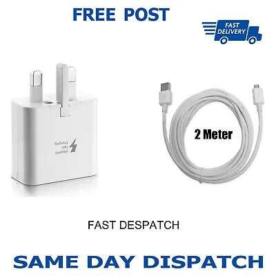 £8.90 • Buy Fast Charger Plug& 2M Micro USB Data Cable For Galaxy Phones Lot
