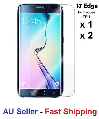 Soft TPU Screen Protector For Samsung Galaxy S7 Edge Front Full Coverage Clear  • $4.60