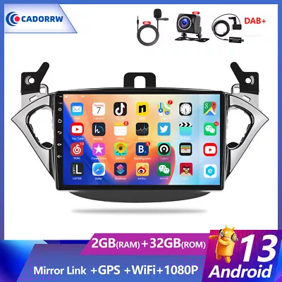 DAB+2+32GB 9  Android 13 Car Stereo Radio GPS Navi WIFI For Opel Corsa E/ Adam • £149.99