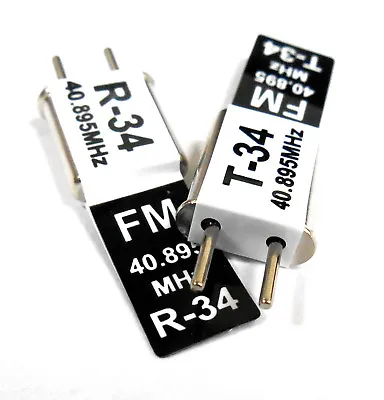 RC 40 MHZ 40.895 FM Crystal TX & RX Receiver 40MHZ Black Channel 34 • £6.16