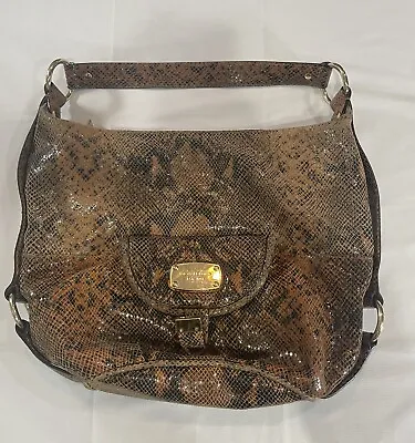 Michael Kors Brimfield Leather Python Embossed Tote Shoulder Bag • $35.55