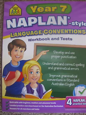 YEAR  7  NAPLAN *-Style  LANGUAGE   WORKBOOK And TESTS  BOOK • $22