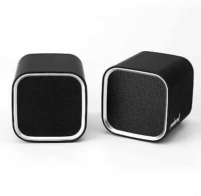 Bookshelf Music Home Speakers Computer PC Laptop Small Dual Stereo Pair Cube 6W • $59.90