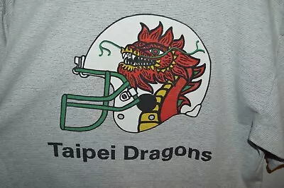 1994 UFL United Football League Taipei Dragons Boxy Adult XL T Shirt Vintage • $71.25