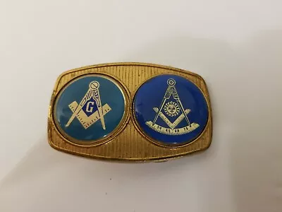 Vintage 1981 Harry Klitzner Co. Masonic Belt Buckle 1 1/2 X 2 1/2 Inches Read • $14.99