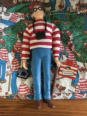 Vintage Where’s Waldo Figure & Bed Sheet 90’s • $25