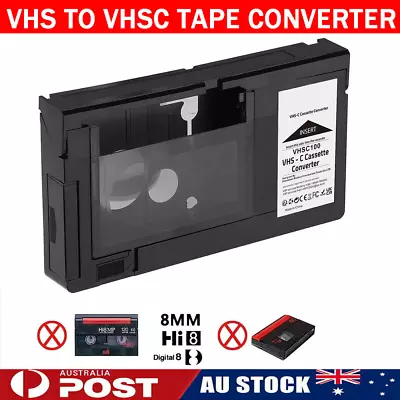 VHS To VHSC Tape Converter Player VHS-C Tapes VHS-C Cassette Motorized Adapter • $49.48