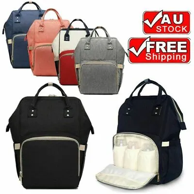 Waterproof Large Mummy Nappy Diaper Bag Baby Travel Changing Backpack AU Stock • $24.99