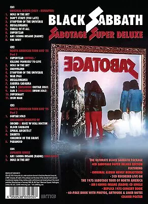 Black Sabbath Sabotage 4CD Super Deluxe Edition Box Set NEW SEALED • $126.60