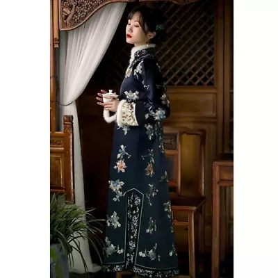 Imitation Chinese Qing Dynasty Ancient Padded Cotton Improved Cheongsam Dress • $113.87