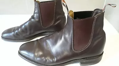 R.M Williams Mens Comfort Craftsman Chestnut Yearling Boots • $250